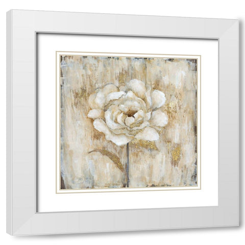 Venetian Gold White Modern Wood Framed Art Print with Double Matting by Tava Studios