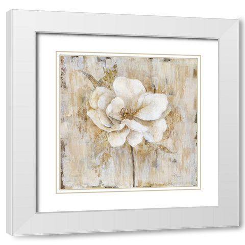 Venetian Gold White Modern Wood Framed Art Print with Double Matting by Tava Studios