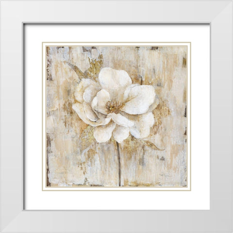 Venetian Gold White Modern Wood Framed Art Print with Double Matting by Tava Studios