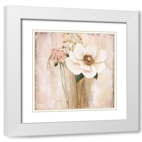 Venetian White Modern Wood Framed Art Print with Double Matting by Tava Studios