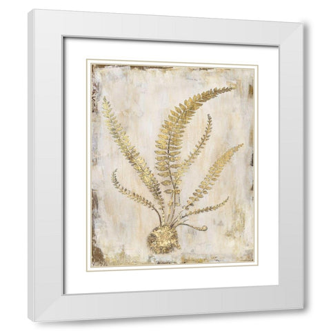 Venetian Frond White Modern Wood Framed Art Print with Double Matting by Tava Studios