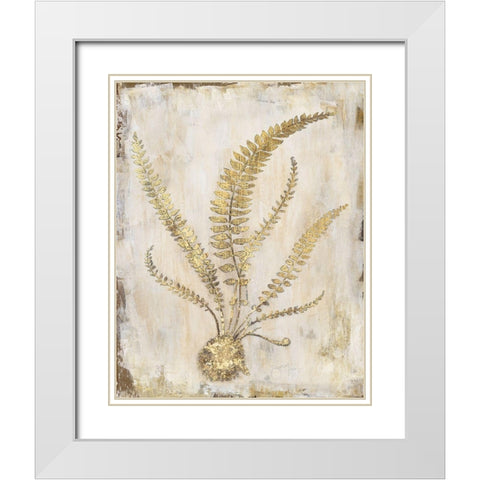 Venetian Frond White Modern Wood Framed Art Print with Double Matting by Tava Studios