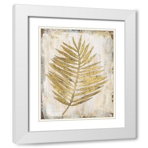 Venetian Palm White Modern Wood Framed Art Print with Double Matting by Tava Studios
