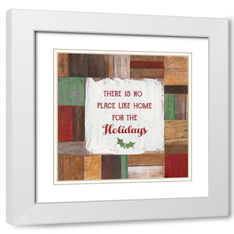 No Place Like White Modern Wood Framed Art Print with Double Matting by Tava Studios