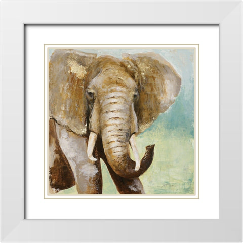 Painterly White Modern Wood Framed Art Print with Double Matting by Tava Studios