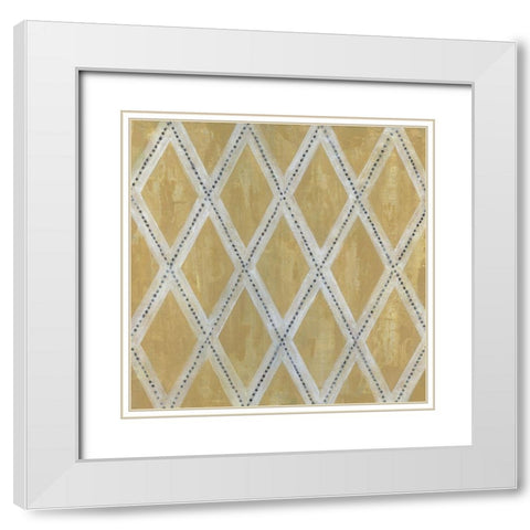 Geometric IV White Modern Wood Framed Art Print with Double Matting by Tava Studios