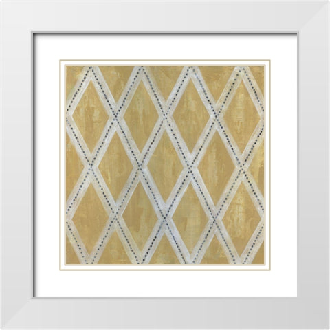 Geometric IV White Modern Wood Framed Art Print with Double Matting by Tava Studios