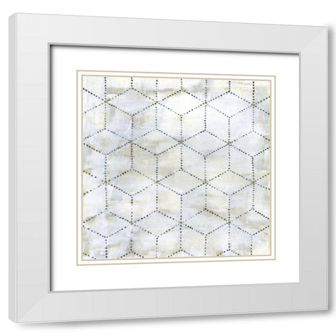 Geometric VI White Modern Wood Framed Art Print with Double Matting by Tava Studios
