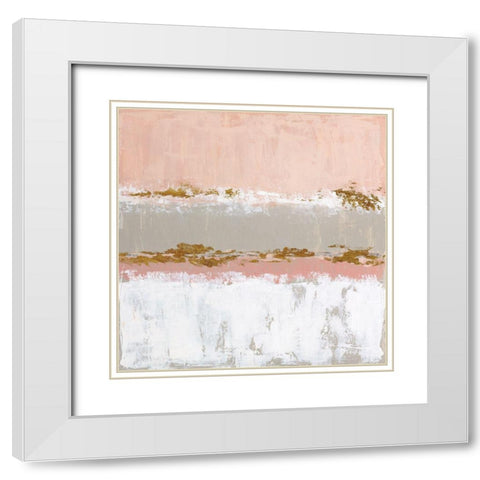 Sedona Sunset White Modern Wood Framed Art Print with Double Matting by Tava Studios