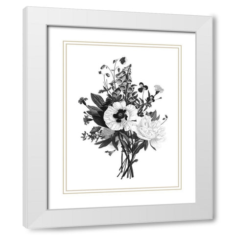 Botanical Black and White Modern Wood Framed Art Print with Double Matting by Donovan, Kelly