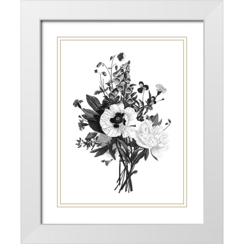 Botanical Black and White Modern Wood Framed Art Print with Double Matting by Donovan, Kelly