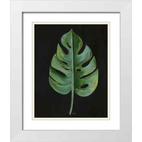 Midnight White Modern Wood Framed Art Print with Double Matting by Tava Studios