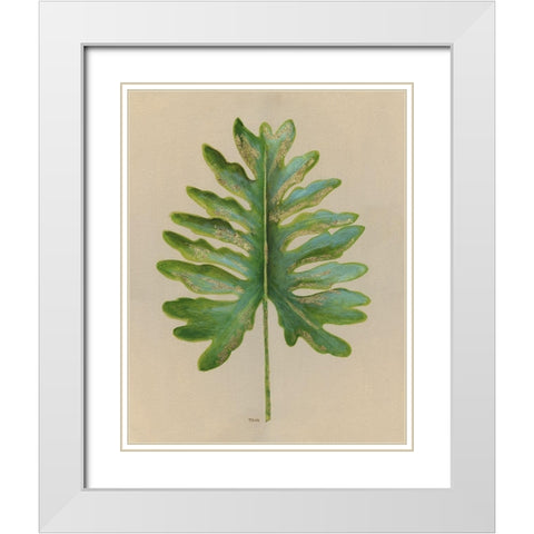 Oasis II White Modern Wood Framed Art Print with Double Matting by Tava Studios