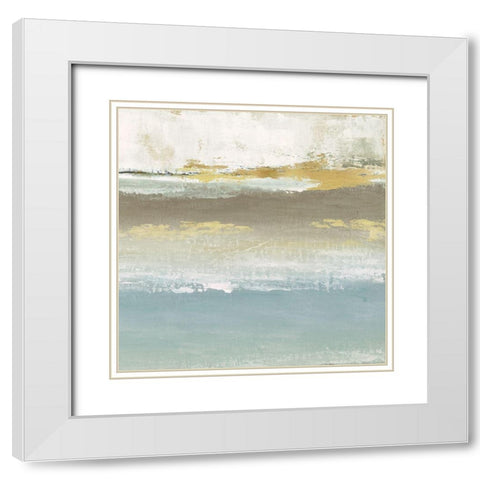 Soft Solace Detail White Modern Wood Framed Art Print with Double Matting by Tava Studios