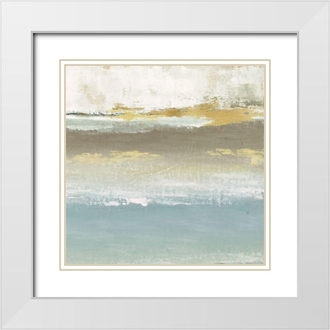 Soft Solace Detail White Modern Wood Framed Art Print with Double Matting by Tava Studios
