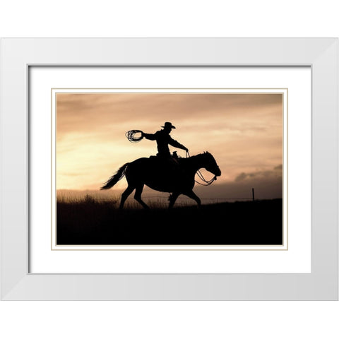 Rope and White Modern Wood Framed Art Print with Double Matting by Delimont, Danita