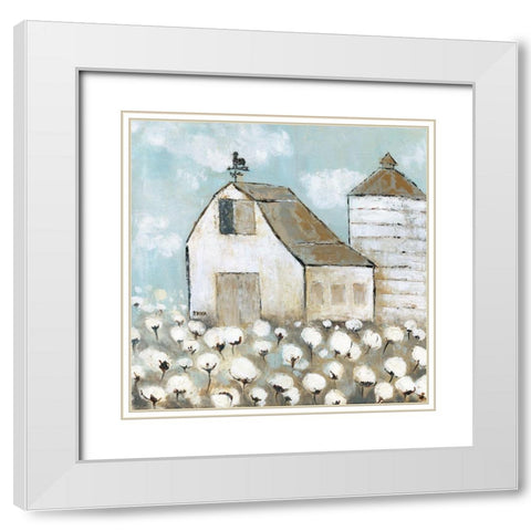 Mill Creek Farm II White Modern Wood Framed Art Print with Double Matting by Tava Studios