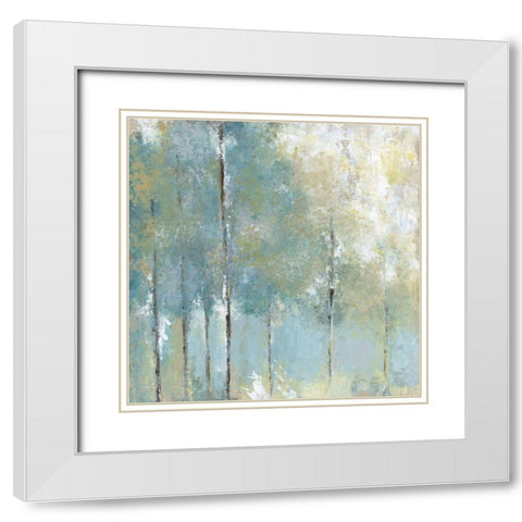 Whispering Light White Modern Wood Framed Art Print with Double Matting by Tava Studios