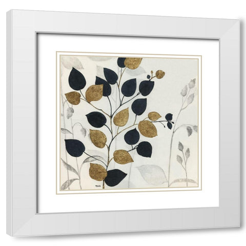 Silhouette Neutre I White Modern Wood Framed Art Print with Double Matting by Tava Studios