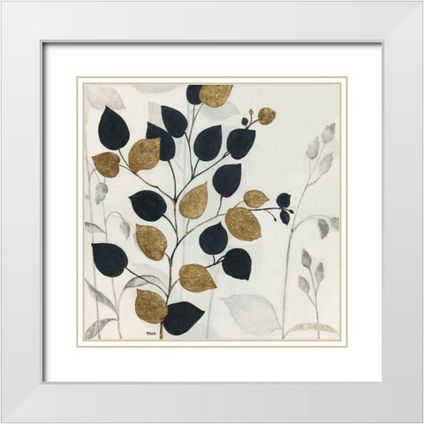 Silhouette Neutre I White Modern Wood Framed Art Print with Double Matting by Tava Studios