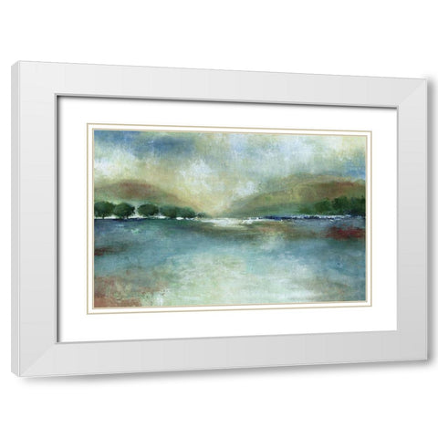 Mountain Pass White Modern Wood Framed Art Print with Double Matting by Tava Studios