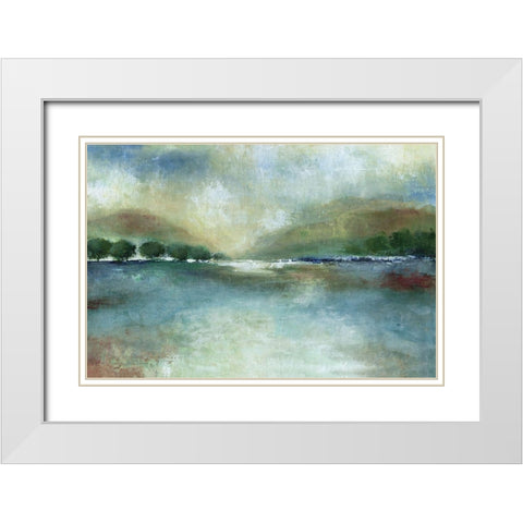 Mountain Pass White Modern Wood Framed Art Print with Double Matting by Tava Studios