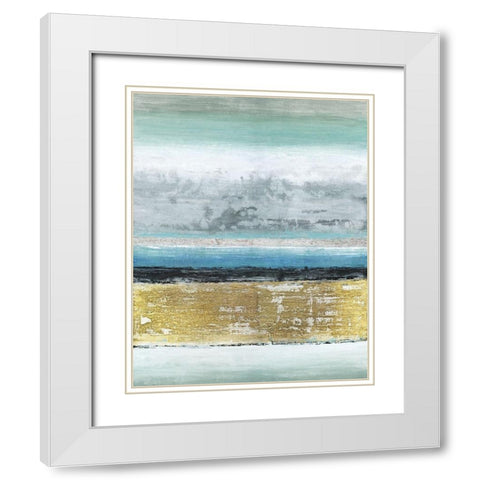 Eclipse White Modern Wood Framed Art Print with Double Matting by Tava Studios