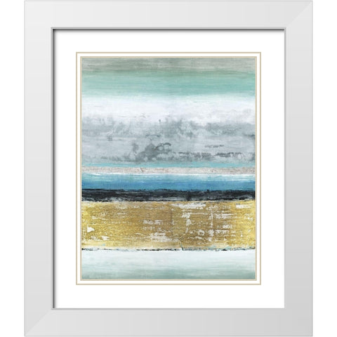 Eclipse White Modern Wood Framed Art Print with Double Matting by Tava Studios