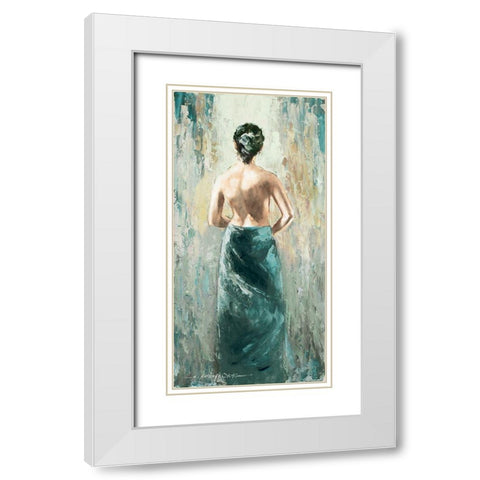 Demure I White Modern Wood Framed Art Print with Double Matting by Orme, E. Anthony