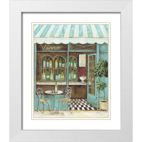 Vino White Modern Wood Framed Art Print with Double Matting by Tava Studios