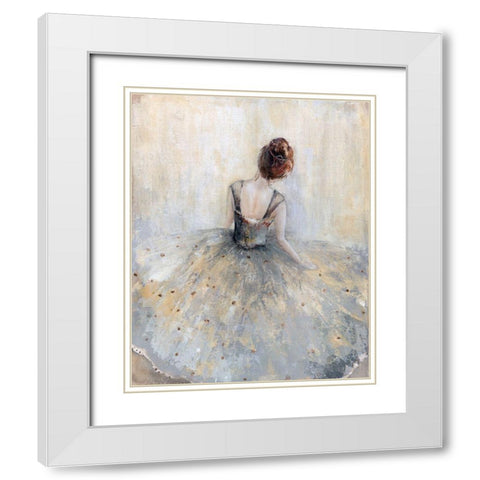 Beautiful White Modern Wood Framed Art Print with Double Matting by Tava Studios