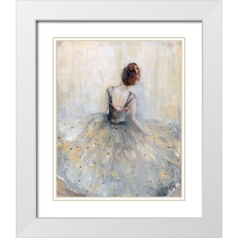 Beautiful White Modern Wood Framed Art Print with Double Matting by Tava Studios