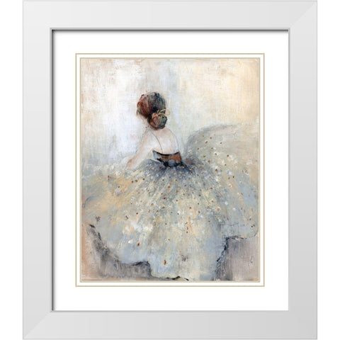 At A Glance White Modern Wood Framed Art Print with Double Matting by Tava Studios