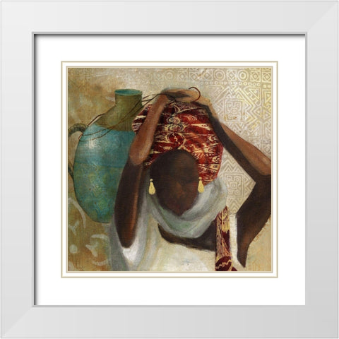 Beauty of Africa White Modern Wood Framed Art Print with Double Matting by Robinson, Carol