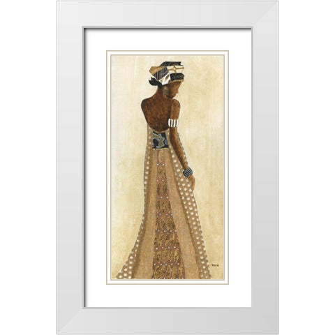 Holiday Dress I White Modern Wood Framed Art Print with Double Matting by Tava Studios