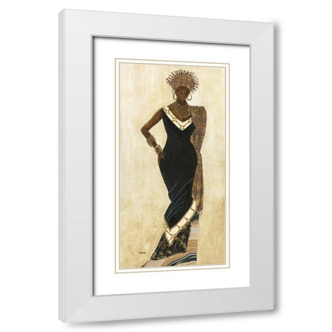 Holiday Dress II White Modern Wood Framed Art Print with Double Matting by Tava Studios