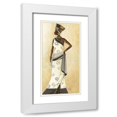 Holiday Dress III White Modern Wood Framed Art Print with Double Matting by Tava Studios