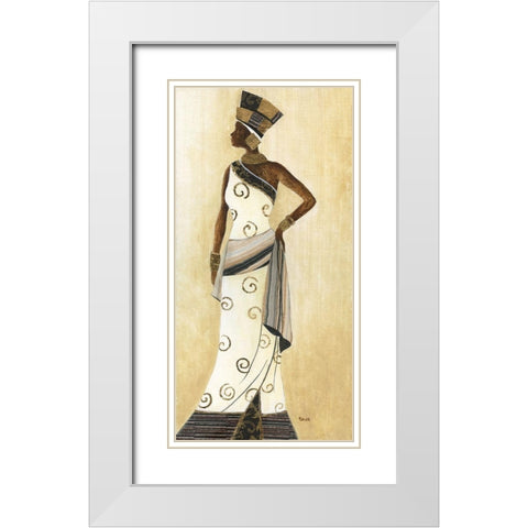 Holiday Dress III White Modern Wood Framed Art Print with Double Matting by Tava Studios