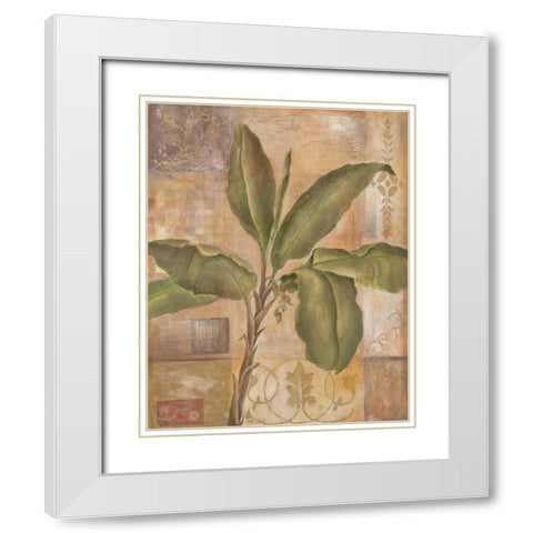 Tropical Spirit I White Modern Wood Framed Art Print with Double Matting by Tava Studios