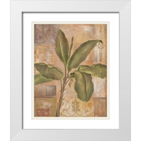 Tropical Spirit I White Modern Wood Framed Art Print with Double Matting by Tava Studios