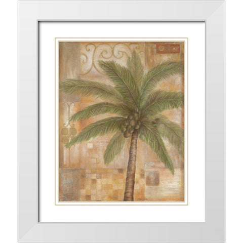 Tropical Spirit II White Modern Wood Framed Art Print with Double Matting by Tava Studios