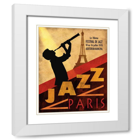 1970  Jazz in Paris White Modern Wood Framed Art Print with Double Matting by Knutsen, Conrad