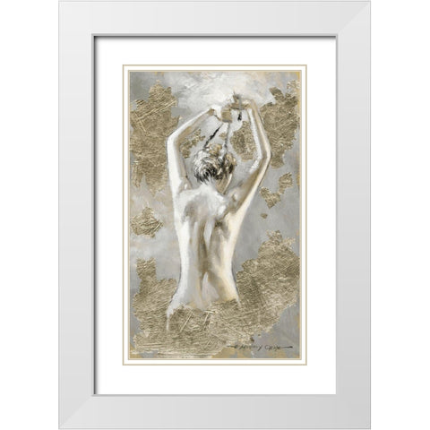 Intimate I White Modern Wood Framed Art Print with Double Matting by Orme, E. Anthony