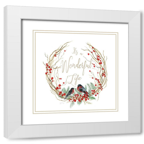 Its A Wonderful White Modern Wood Framed Art Print with Double Matting by Tava Studios