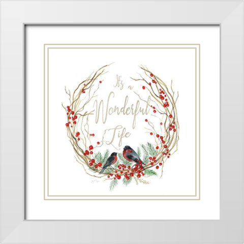 Its A Wonderful White Modern Wood Framed Art Print with Double Matting by Tava Studios