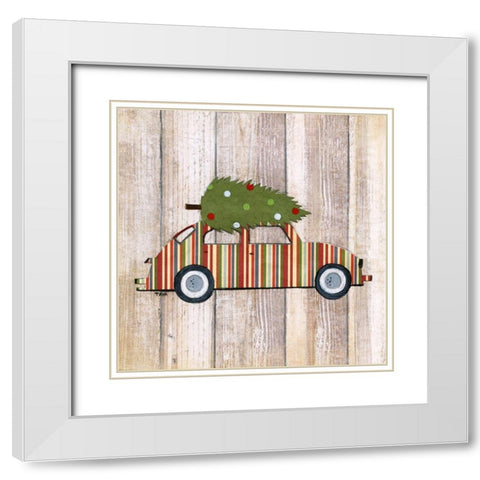 Classic Auto White Modern Wood Framed Art Print with Double Matting by Tava Studios