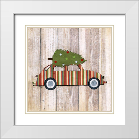 Classic Auto White Modern Wood Framed Art Print with Double Matting by Tava Studios