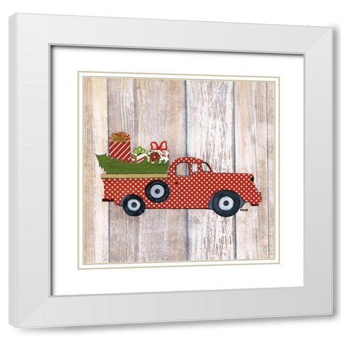 Classic Auto White Modern Wood Framed Art Print with Double Matting by Tava Studios
