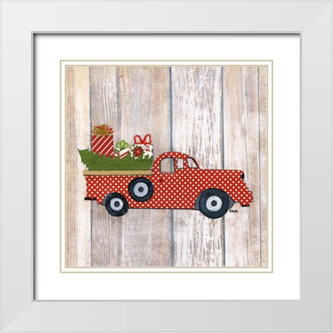 Classic Auto White Modern Wood Framed Art Print with Double Matting by Tava Studios
