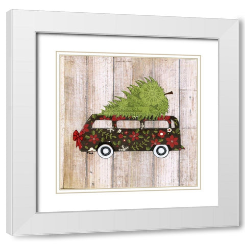 Classic Auto White Modern Wood Framed Art Print with Double Matting by Tava Studios